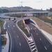 Tunel gainetik ikusia, Urumea eta itsasoruntz begira, aurrean Burdinazko Zubi berritua dagoela.