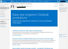 Outlook azalpenak euskaraz