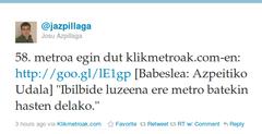 Klikmetroak-etik Twitterrera