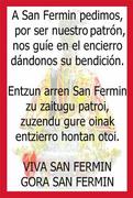 San Fermini kantatzeko txuleta