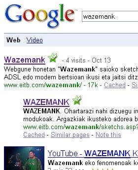 Wazemank bilaketa Googlen
