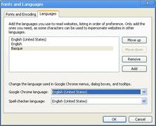 Chrome hizkuntzak