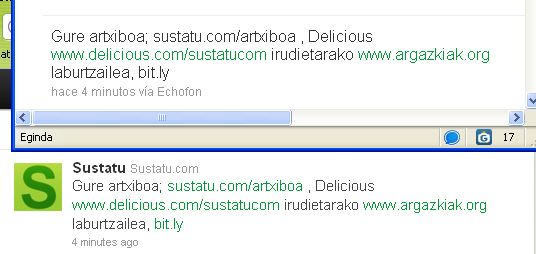 Esteken trataera Twitter zahar eta berrian