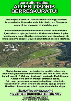 gure alternatiba: Alleri OSORIK berreskuratu