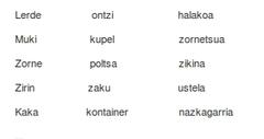 Iraintzeko taula (2): edukiontziak
