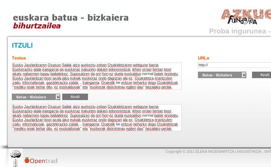 Batua Bizkaiera bihurtzailea