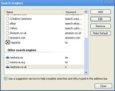 Chrome search shortcuts