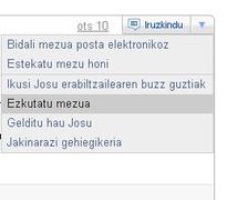 Buzz mezuak mututzeko