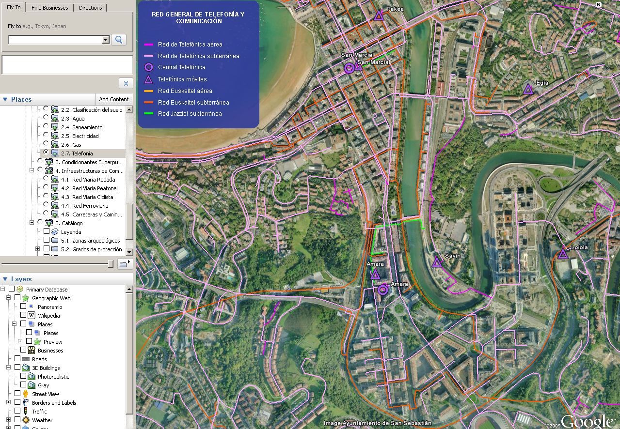 Donostia Google Earth-en