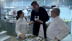 Elena Arzak, Stephen Fry eta Juan Mari Arzak