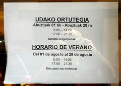 Oporretako ordutegia