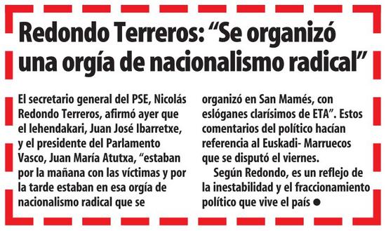 Nicolas Redondoren adierazpenak 