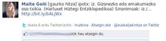 "Atsegin dut" aukera Facebooken