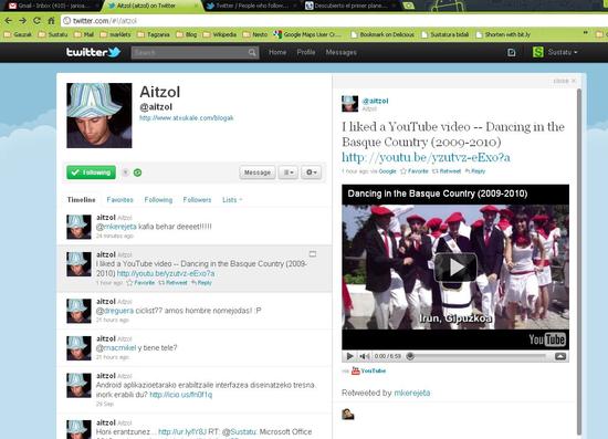 Twitter berrian bideoak ikusgai