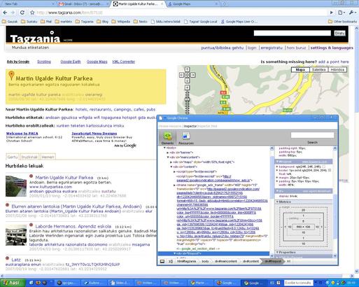 Chrome Inspector Tagzania