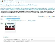 Irekia, euskarazko albistea