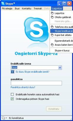 Skype euskaratuta