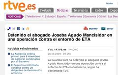 Joseba Agudo atxilotu dutela dio RTVEk